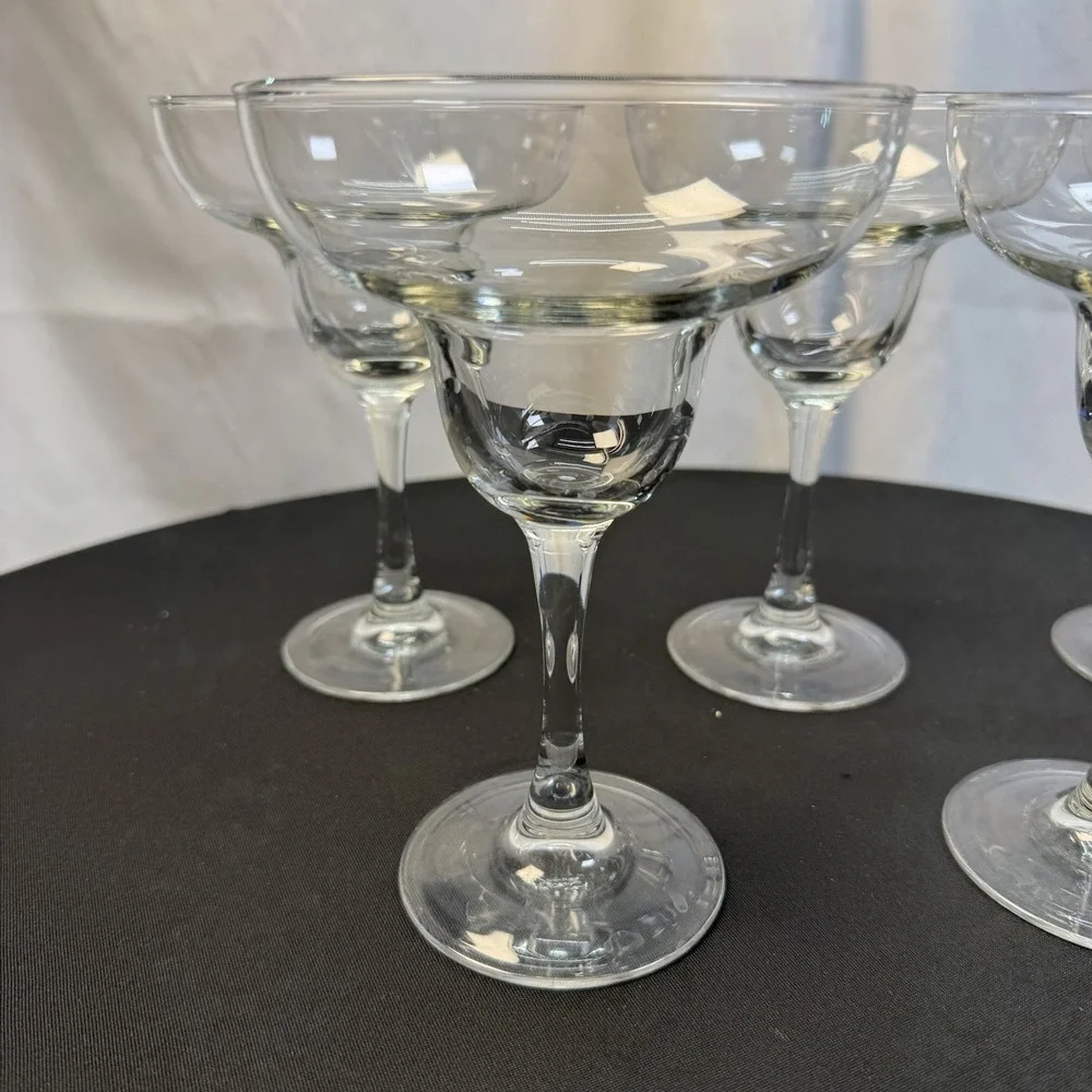 Set of (5)‎ Clear Margarita Glasses 6
